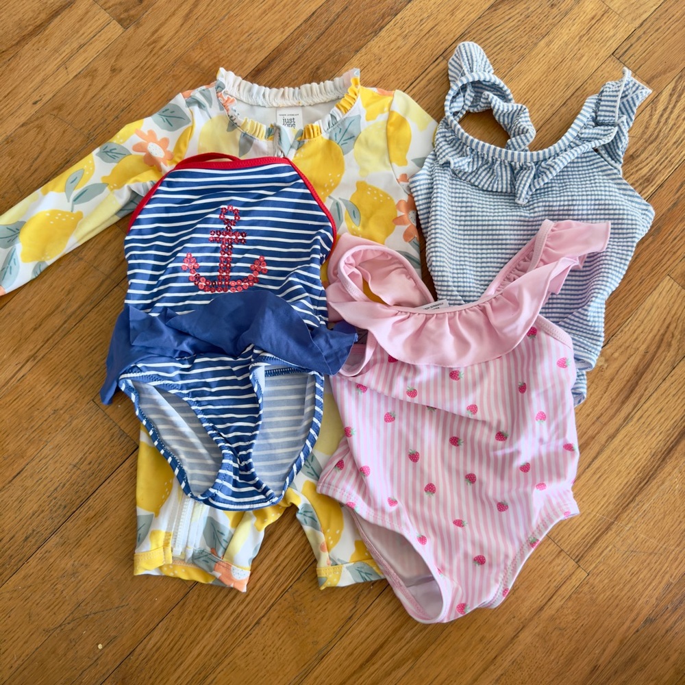 Baby Girl Bathing Suit Bundle Lot